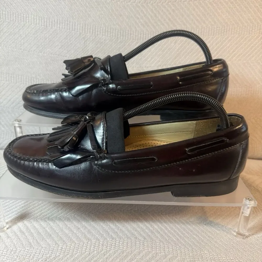 Cole Haan Shoes Tassel Loafer Mens 9.5 D Pinch Leather Preppy Business Casual